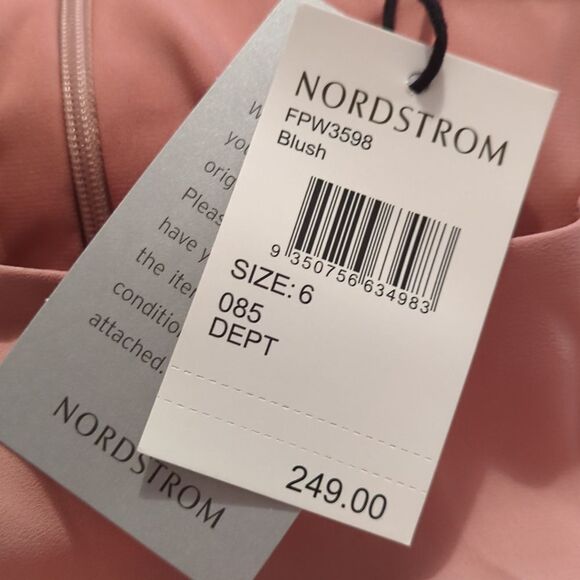 Fame and Partners light blush pink high neck dress with side cutouts NWT - Picture 4 of 7